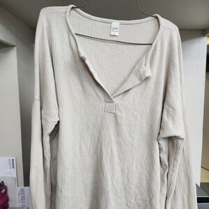 Love Vintage Cream Pajama Top